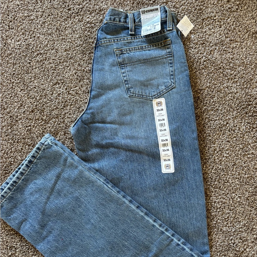 Cinch Men's Bootcut Denim Jeans in Medium Blue